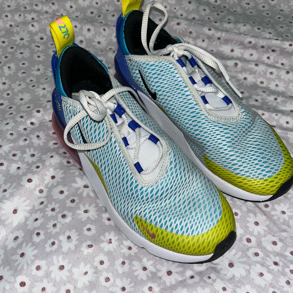 Nike 270 Kids' Blue and Yellow Sneakers